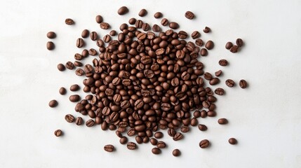 espresso beans scattered in the air, generative ai