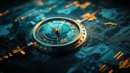 Global timekeeping, intricate clock on a complex network of data