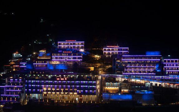 Colourful view of Maa Vaishnav Devi Dham in Jammh