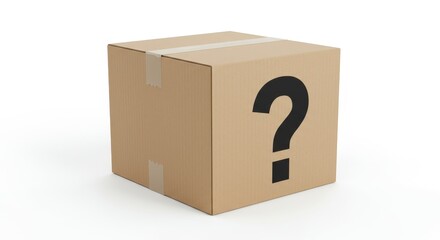 The Mystery Box Image - A cardboard box with a question mark on it, symbolizing mystery, curiosity, unknown contents, surprise, and anticipation.