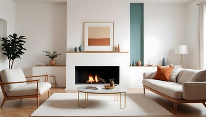 Photo interior modern design room 3d illustration