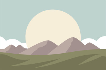 Fototapeta premium valley-landscape-with-a-giant-moon-looming-over-mi (1).eps