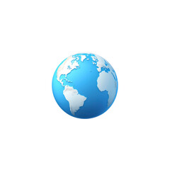Fototapeta premium 3D Render of a Simple Rotating Earth Globe