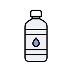 Stay Hydrated a Simple Water Bottle Icon Design on Black