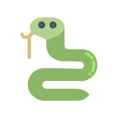 Slithering Snake A Cartoonish Illustration of an Adorable Serpent