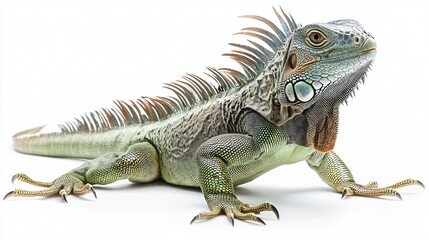 Professional Full Body Green Iguana Image for Adobe Stock Photos