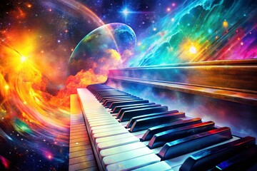 Double Exposure: Music Studio &  Abstract Soundscape - Instrumental Composition Setup