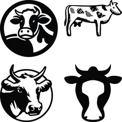 Cow simple icon. Vector ICON all icon Viktor.