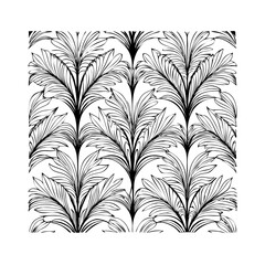 Vector gold leaves on white background isolated. Wavy drawn line branches, nature, plants luxury design elements.Modern floral art deco seamless pattern. Vector damask illustration with leaves. 
