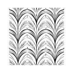 Vector gold leaves on white background isolated. Wavy drawn line branches, nature, plants luxury design elements.Modern floral art deco seamless pattern. Vector damask illustration with leaves. 