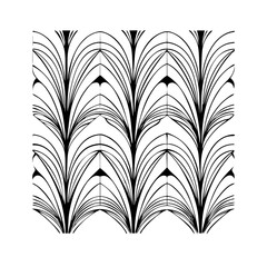 Vector gold leaves on white background isolated. Wavy drawn line branches, nature, plants luxury design elements.Modern floral art deco seamless pattern. Vector damask illustration with leaves. 