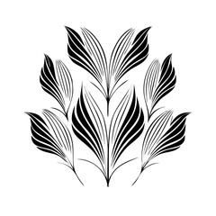 Vector gold leaves on white background isolated. Wavy drawn line branches, nature, plants luxury design elements.Modern floral art deco seamless pattern. Vector damask illustration with leaves. 