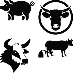 Cow simple icon. Vector ICON all icon Viktor.