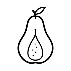 pear on a white background