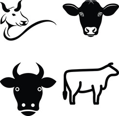 Cow simple icon. Vector ICON all icon Viktor.