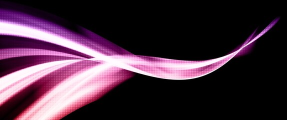 pink and purple abstract flowing wave with halftone texture