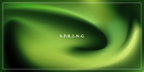 Green soft gradient background. Abstract spring season blurry vector texture. aesthetic design poster or banners