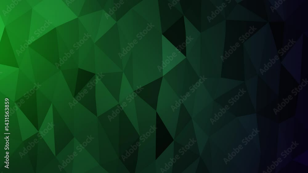 Poster abstract green geometric backdrop featuring a seamless polygonal mosaic pattern with light and dark 
