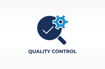 QUALITY CONTROL vector, icon or logo sign isolated symbol illustration