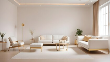 Photo interior modern design room 3d illustration
