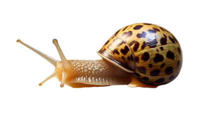 tiger snail on white background isolated