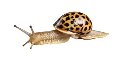 tiger snail on white background isolated