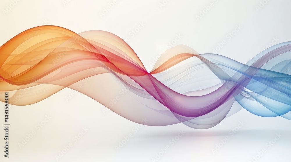 Poster digital wave pattern with glowing lines and particles on dark background. abstract artwork of digita