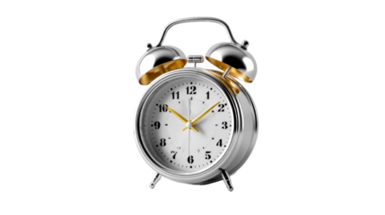 Classic Alarm Clock: An elegant vintage alarm clock, a timeless symbol of time, punctuality, and the beginning of the day.