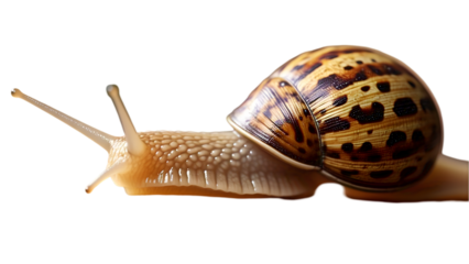 tiger snail on white background isolated