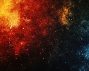 Obraz premium Cosmic fiery nebula