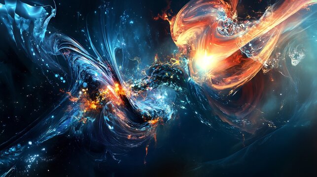 artistic interpretation of a genetic mutation process