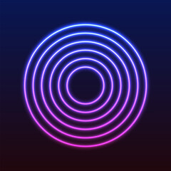 Colorful neon lights flashing in green, blue, white, pink, and violet on an abstract background. Circle ,rectangle, hexagon different shapes background vector design. Background with glowing swirls o