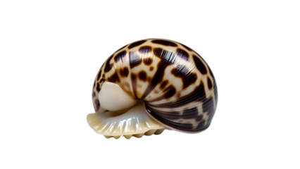 tiger snail giat on white background