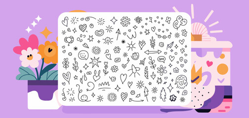 Bubble, square, circle, heart, arrow, doodle, hand drawn doodle, chalk doodle, hand drawn, illustrations, lines, brushes, grunges, svg, silhouette, circles, frames, borders, header, silhouette frames,