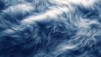 Fototapeta premium Dynamic ocean waves in blue tones coastal view abstract art serene environment close-up perspective