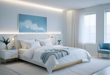 Photo interior modern design room 3d illustration