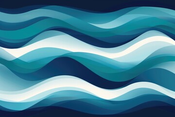 Fototapeta premium Abstract blue and white wave layers. Modern digital design of ocean wave with blue and white color wave overlapping together. Wallpaper of gradient color with blue and white color. Nature. AIG51.