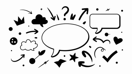 Bubble, square, circle, heart, arrow, doodle, hand drawn doodle, chalk doodle, hand drawn, illustrations, lines, brushes, grunges, svg, silhouette, circles, frames, borders, header, silhouette frames,