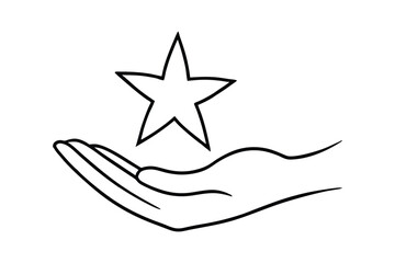 hand holding star