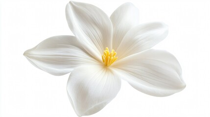 Fototapeta premium Elegant White Vanilla Flower on White Background
