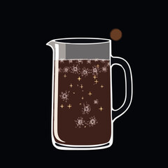 Rich Sparkling Juice in a Pitcher