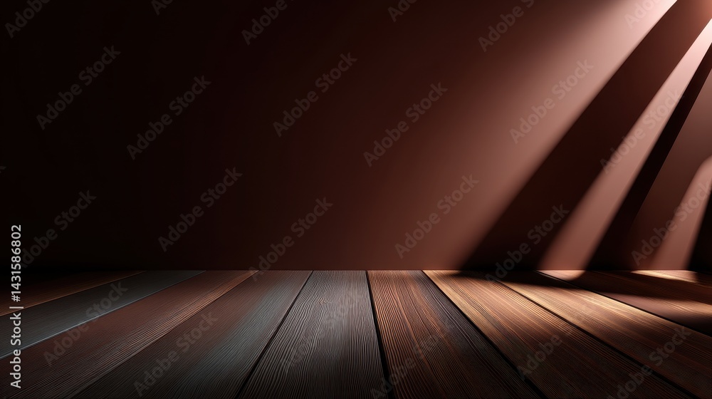 Aufkleber Deep brown background with moody cinematic shadows and matte finish, ideal for modern presentations or lecture use