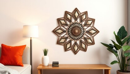 Decorative wall art, circular design, modern home decor