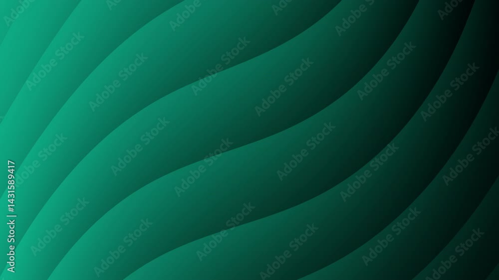 Aufkleber a smooth, wavy abstract design featuring various shades of green, creating a modern and calming visu