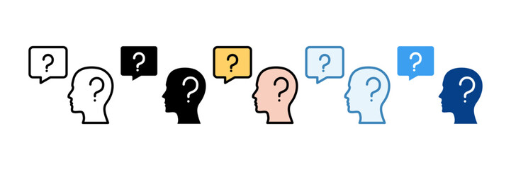 Client Problems  Icon Set Multiple Style Collection