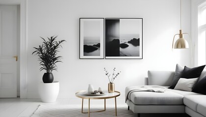 Photo interior modern design room 3d illustration