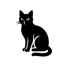 Black Cat Silhouette Vector Illustration