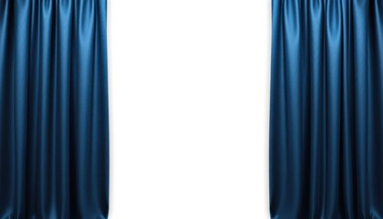 Deep blue theater curtains, dramatic