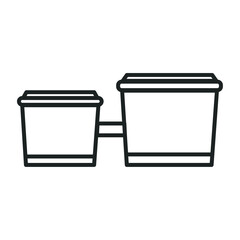 Two bucket percussion. Vector