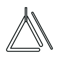 Triangle with striker. Vector